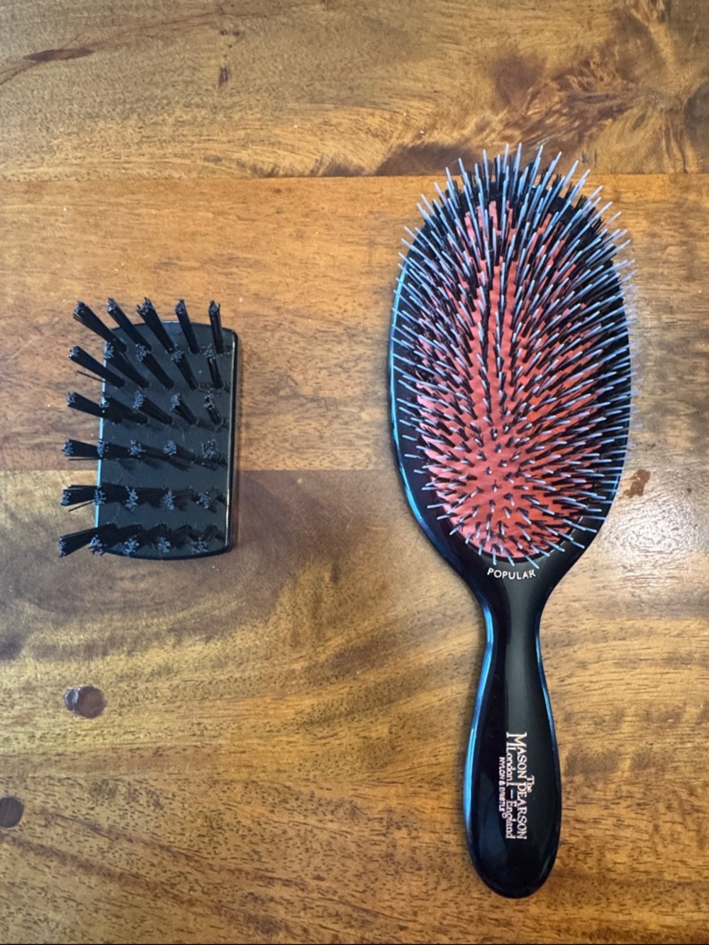Mason Pearson Black & Red Hair Brush - Cushion Paddle Brush